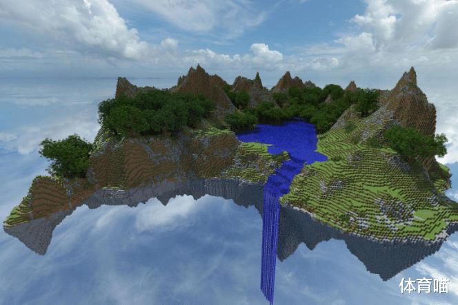 《我的世界》这款游戏中天然地形，玩家称超罕见的，你见过了吗