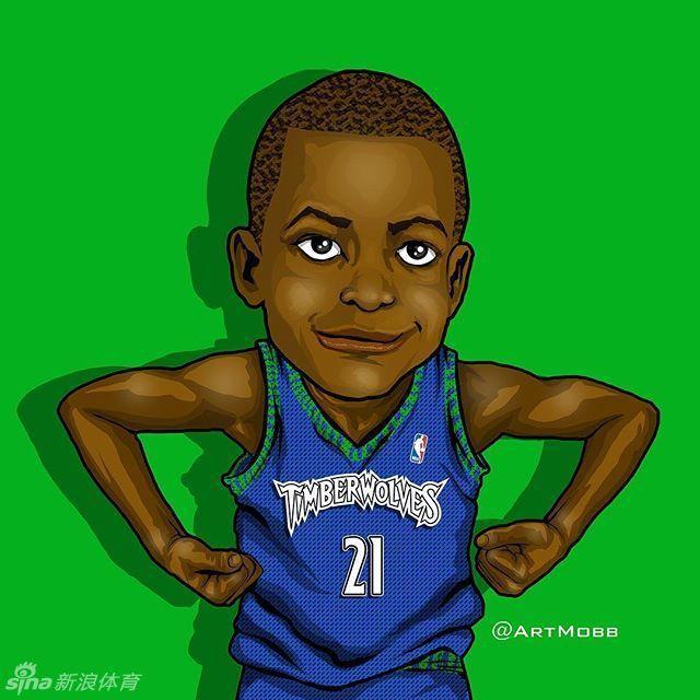 nba球星小时候卡通 NBA球星幼年卡通画(10)