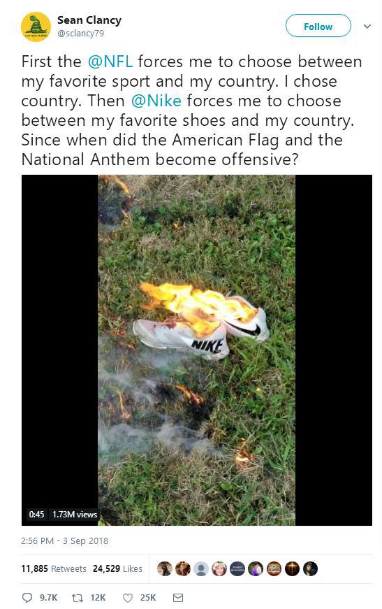 nba球星穿耐克喷 他做了什么让川普爆粗、美国民众烧鞋抗议(4)
