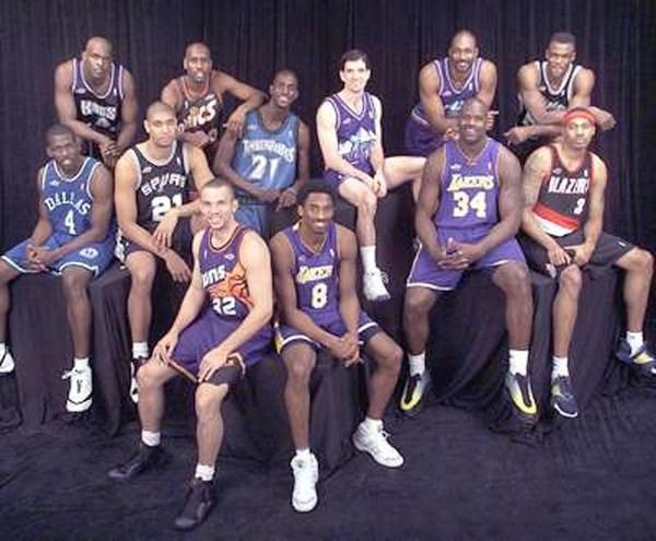 nba80年代全明星合影 精心整理的历届NBA全明星球员合影(2)