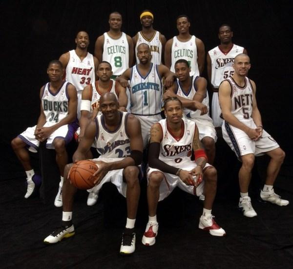 nba80年代全明星合影 精心整理的历届NBA全明星球员合影(5)
