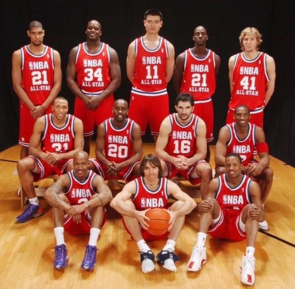 nba80年代全明星合影 精心整理的历届NBA全明星球员合影(8)