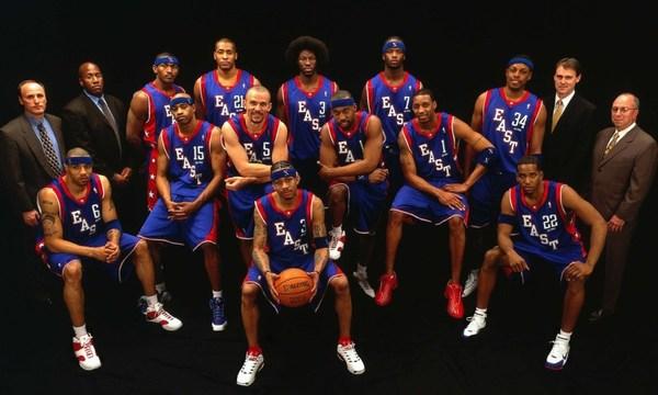 nba80年代全明星合影 精心整理的历届NBA全明星球员合影(9)