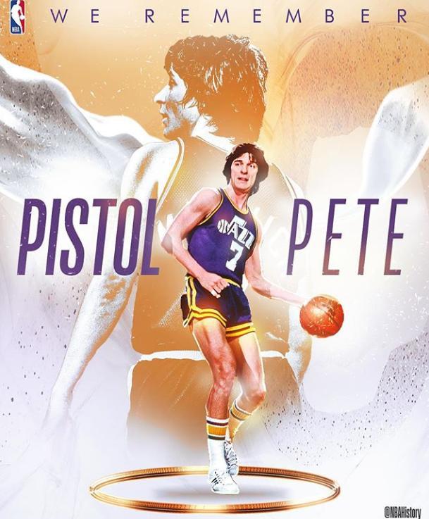 nba传奇永恒 NBA官方发图纪念皮特