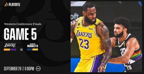 2020年NBA季后赛湖人VS掘金G5湖人117-107战胜掘金挺进NBA总决赛
