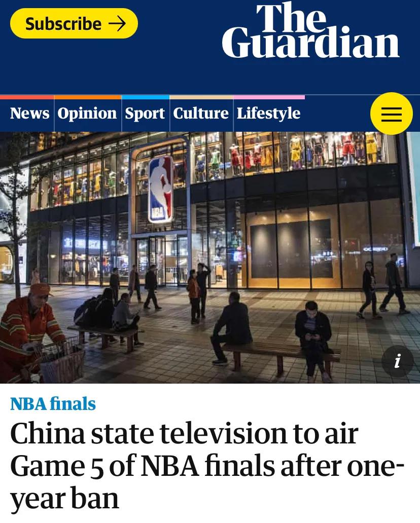 全球nba关注 全球媒体关注央视复播NBA(2)