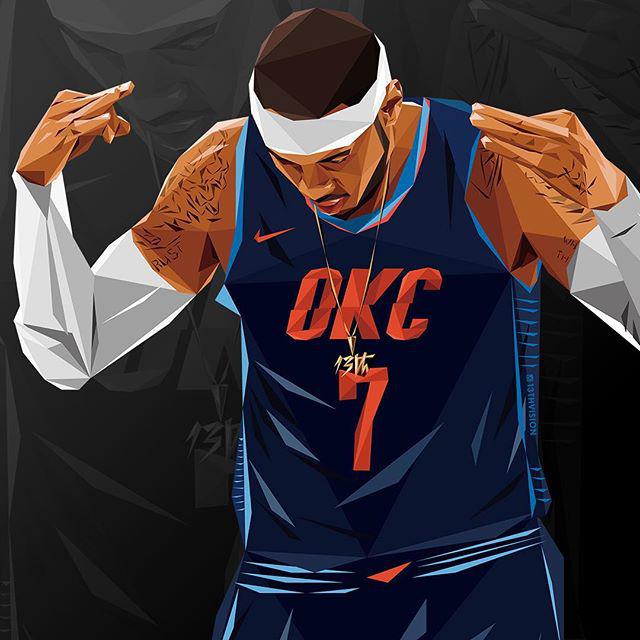 nba传球插画 NBA球星经典招牌动作插画合集(4)