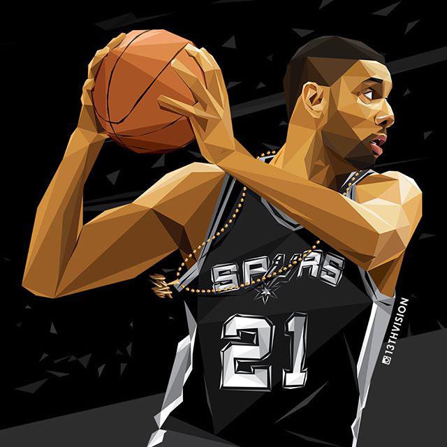 nba传球插画 NBA球星经典招牌动作插画合集(11)