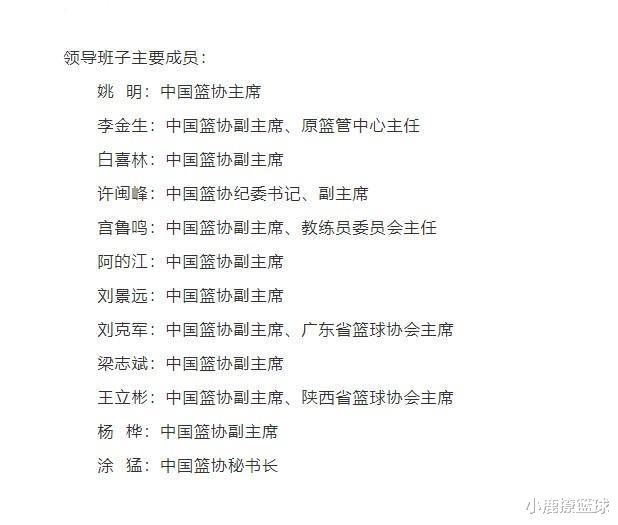 正式确定！中国篮协领导班子名单公布，姚明统筹全局，没有王治郅(4)