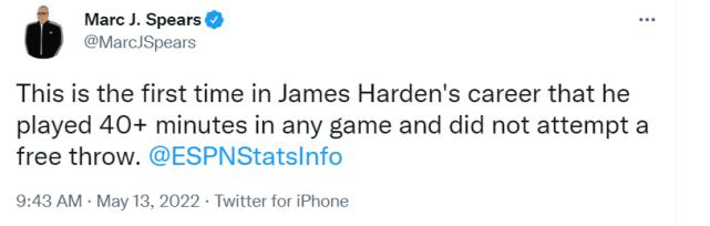 哈登宣布下赛季留在76人！美媒晒数据嘲讽 连续末节0分还不如本西(8)