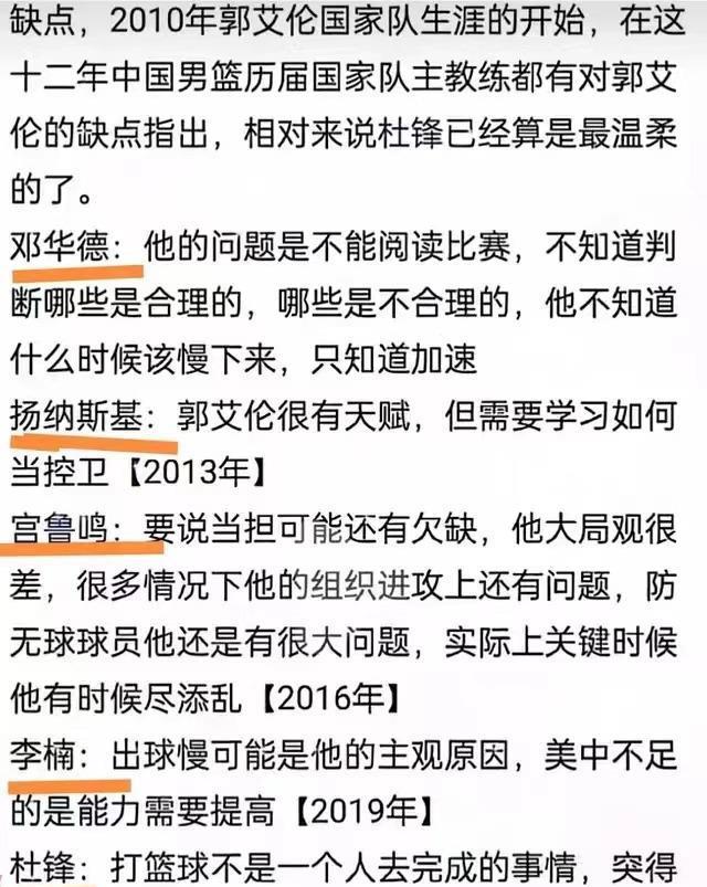 看五任中国男篮主教练对郭艾伦的评价！太犀利了，不适合打控卫(6)
