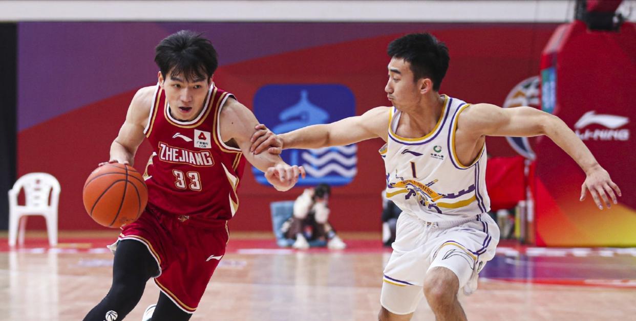 姚明给男篮二队参赛机会，上海小将创得分新高，浙江7人得分上双(3)