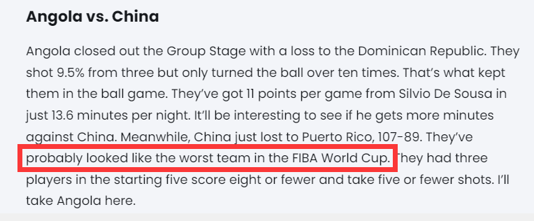 外媒预测中国男篮不敌安哥拉：他们很可能是世界杯最差的球队(2)