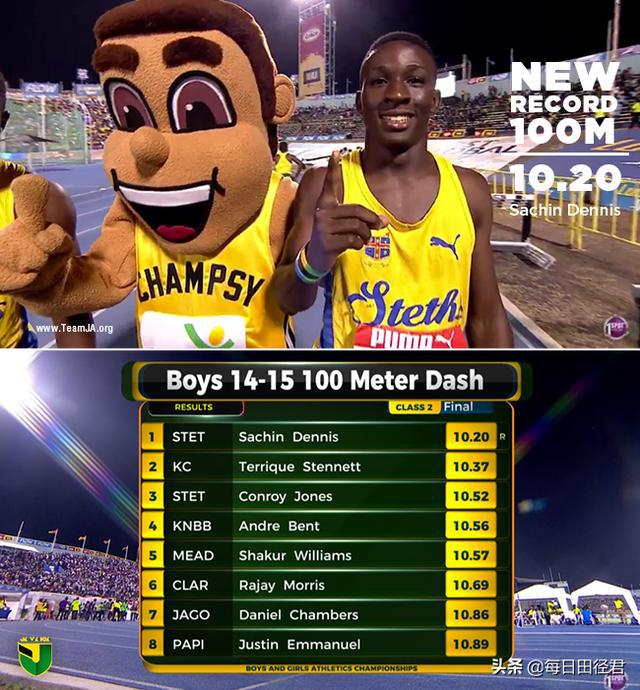 16岁百米10秒20！牙买加天才少年丹尼斯生病明年恐缺席奥运赛季(5)