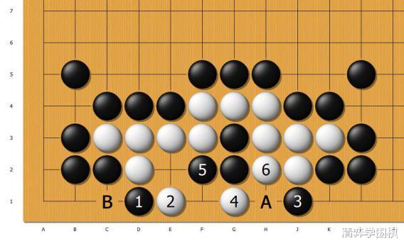 黑先，利用好被切断的两颗黑子，可以反杀白棋(3)
