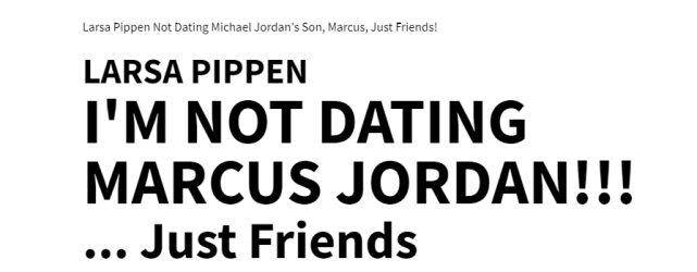 美媒辟谣：乔丹儿子和皮蓬前妻只是朋友 相差17岁并非情侣关系(2)