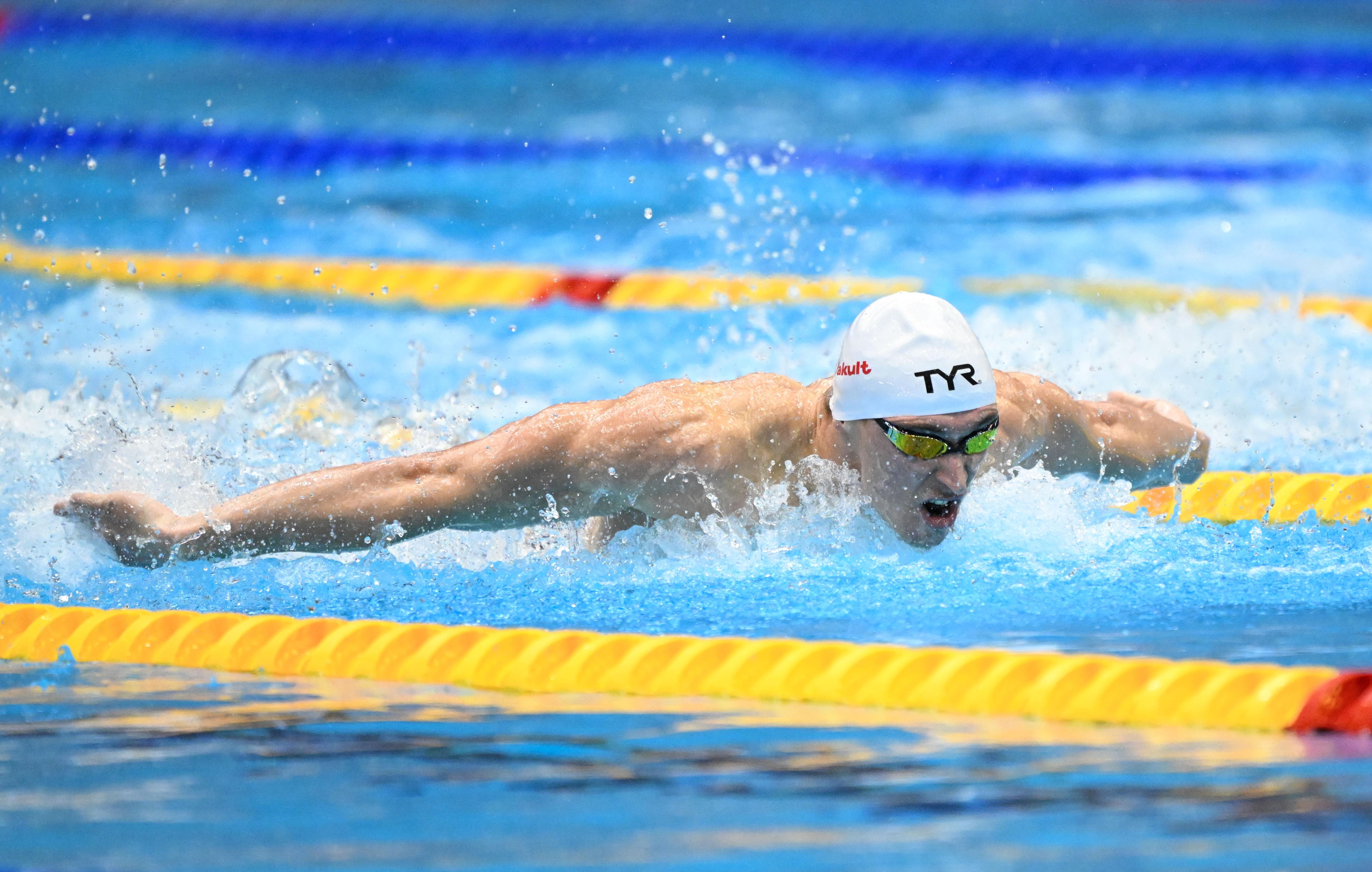 游泳——男子100米蝶泳：法国选手格鲁塞夺冠(3)