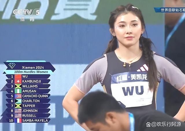 吴艳妮赛季最佳13秒04，却排名倒数第一，连体衣被指责太暴露(5)