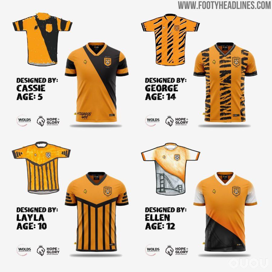 来自孩子们的设计——入围决赛的四款赫尔城女足2020-21赛季主场球衣设计
