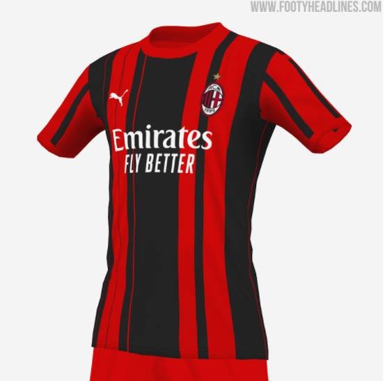 AC米兰下赛季球衣设计方案猜想: 可能采用粗细不一条纹设计(3)