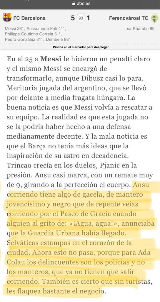 安苏·法蒂：巴塞罗那前锋在西班牙报纸上因“种族侮辱”而道歉(2)