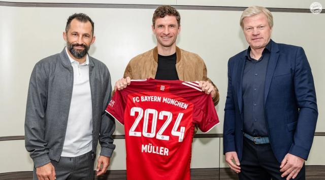 官方：拜仁与穆勒完成续约 新合同签至2024年(2)