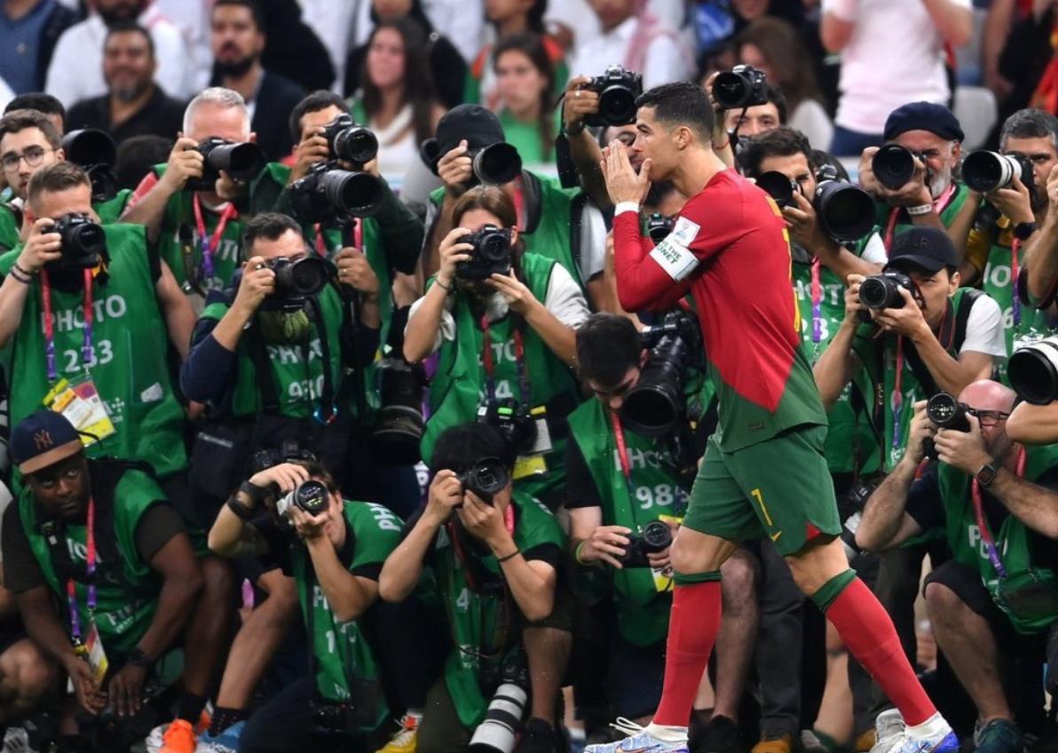 C罗又创纪录！世界杯9球超越梅西，追平尤西比奥，葡萄牙队第1人