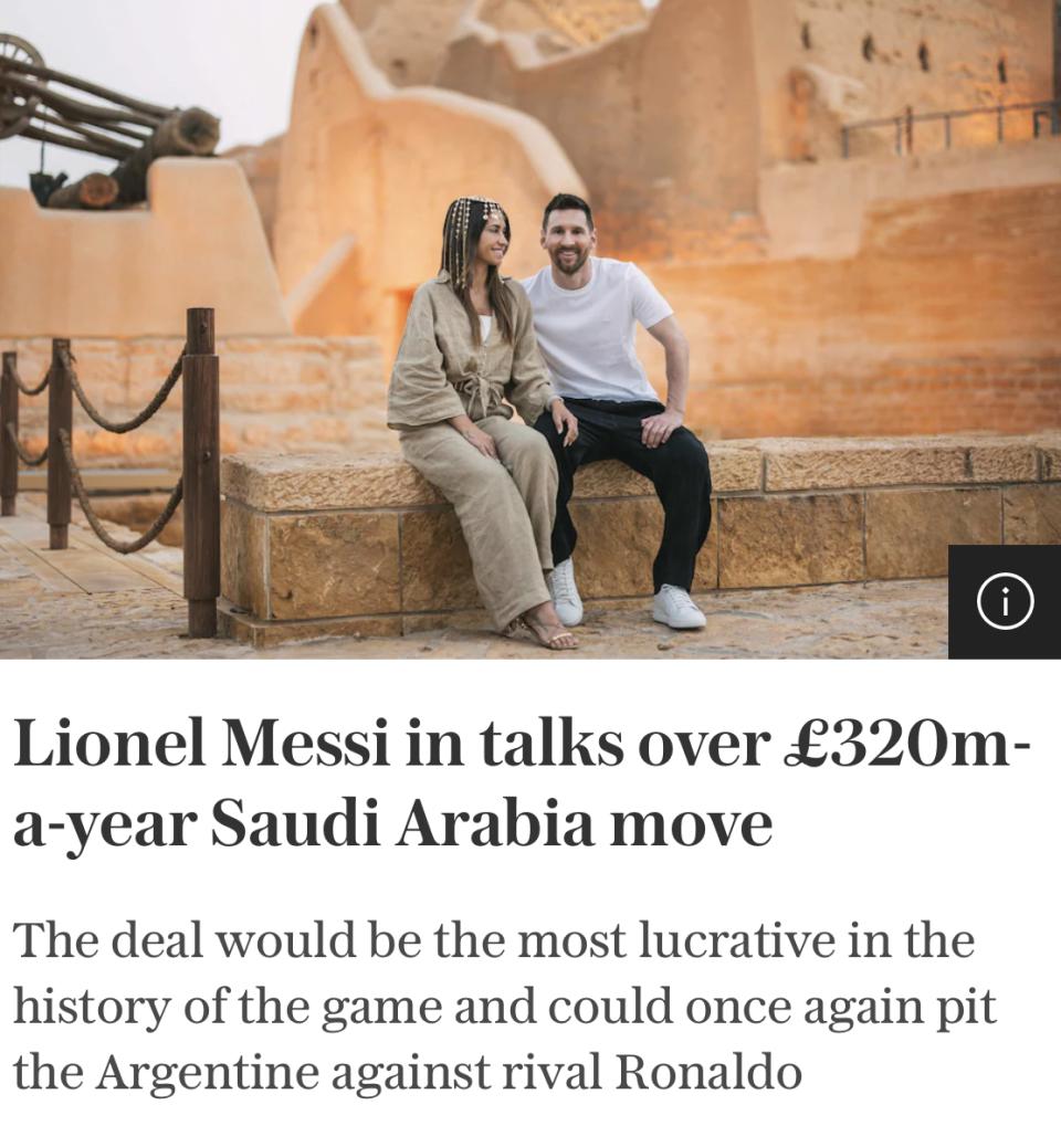 诚意拉满？曝沙特开3.2亿镑年薪报价梅西！2倍于C罗，双方正谈判