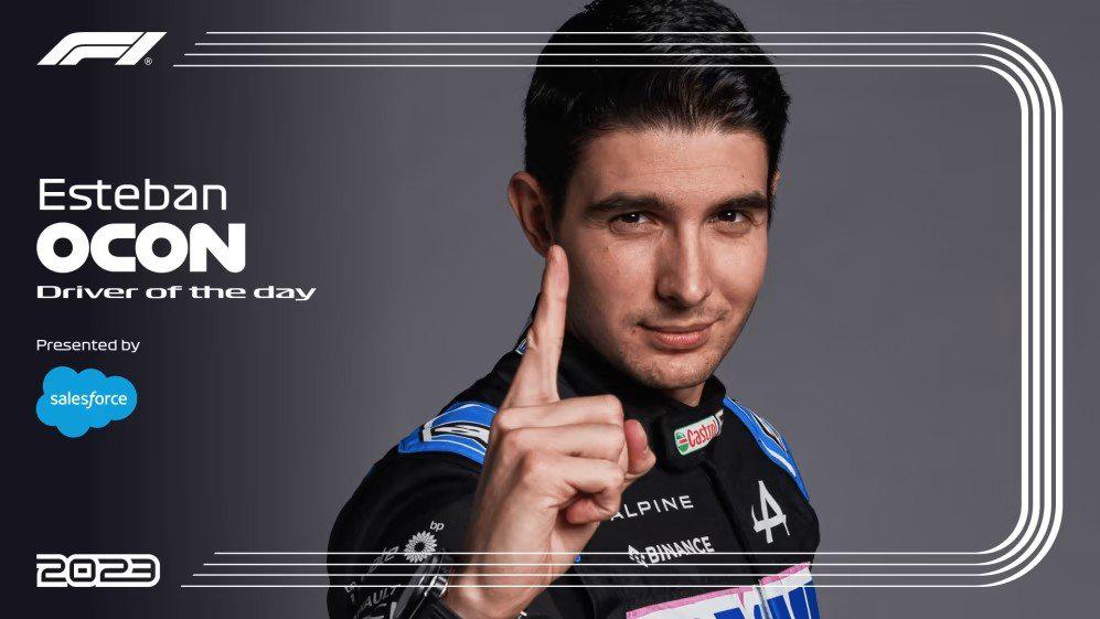 2023F1摩纳哥大奖赛最佳车手得票率Esteban Ocon 奥康– 23.5(1)