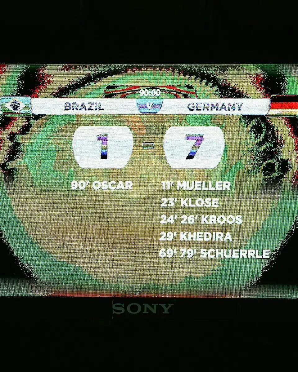 九年前巴西在世界杯1比7输给德国队，现在两队再踢，巴西足球能复仇吧！

9年之后