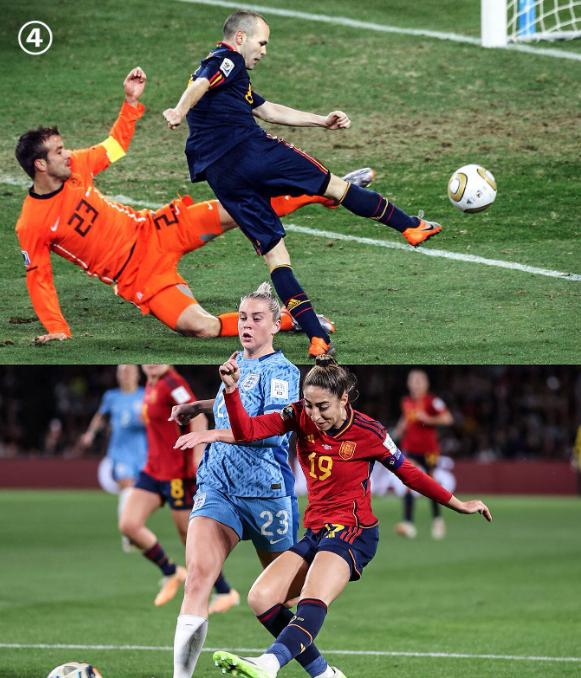皮克发文：恭喜西班牙女足创造历史！2010&2023