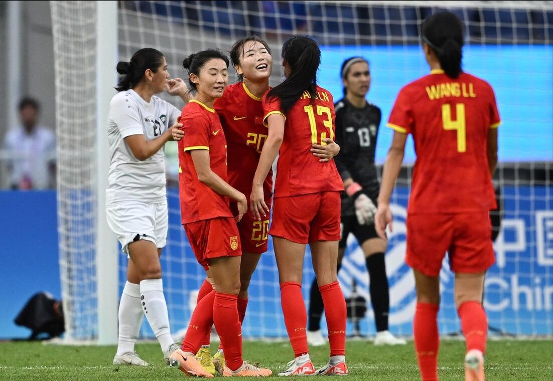 中国女足7-0首个亚运双杀，狂飙36球=季军，亚洲第9全场0射(3)