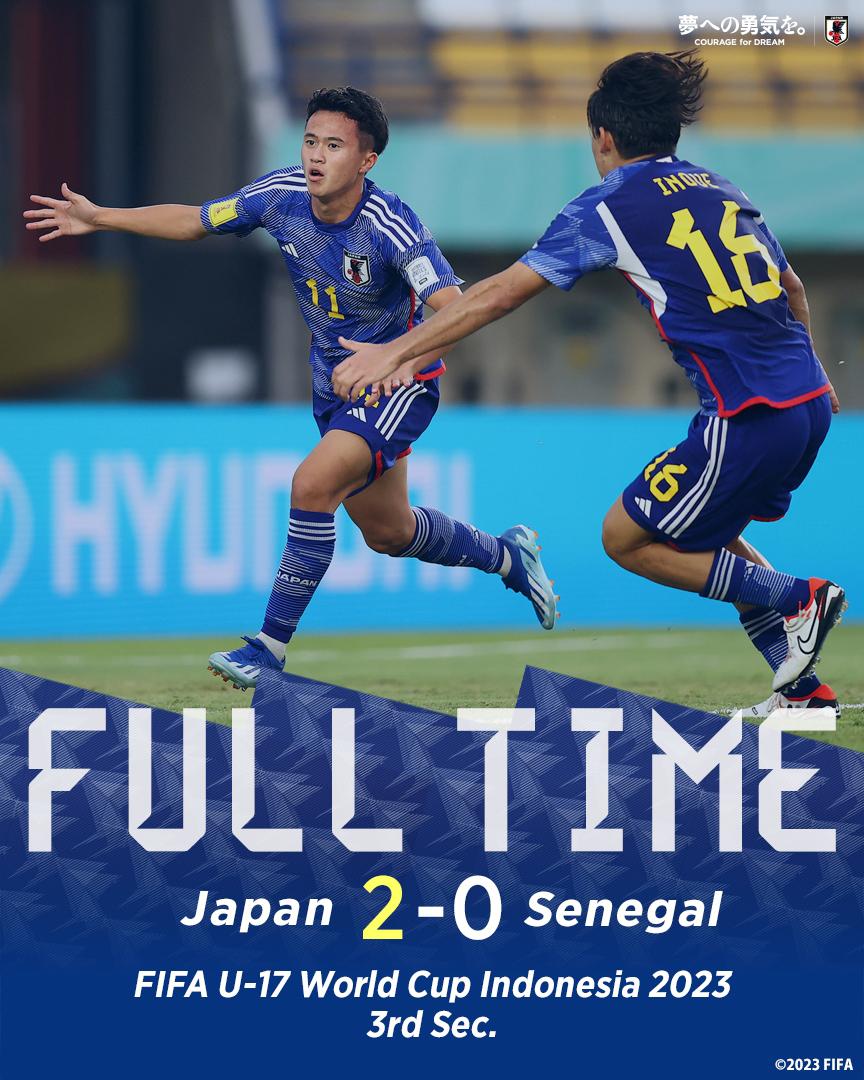 6分的小组第三U17世界杯日本2-0塞内加尔，与阿根廷携手出线(1)